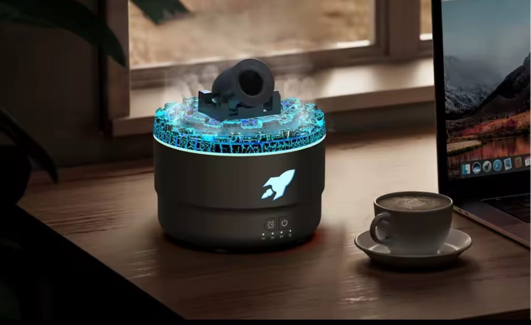 Cannon Aromatherapy Diffuser Jellyfish Spray Humidifier 7 Color Gradient Night Light Ultrasonic Essential Oil Aroma Diffuser